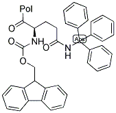 FMOC-D-GLN(TRT)-WANG RESIN Struktur