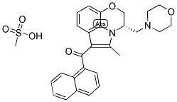 S(-)-(2,3-DIHYDRO-5-METHYL-3-[(4-MORPHOLINYL)METHYL]PYRROLO[1,2,3-DE]-1,4-BENZOXAZINYL)-(1-NAPHTHALENYL)METHANONE MESYLATE Struktur