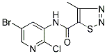 N5-(5-BROMO-2-CHLORO-3-PYRIDYL)-4-METHYL-1,2,3-THIADIAZOLE-5-CARBOXAMIDE Struktur