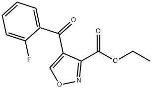 ETHYL 4-(2-FLUOROBENZOYL)-3-ISOXAZOLECARBOXYLATE Struktur