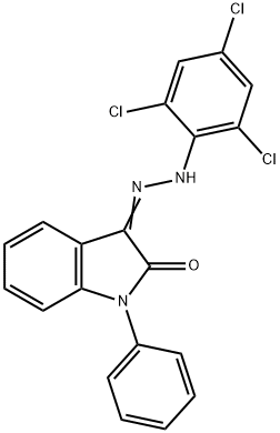 1-PHENYL-1H-INDOLE-2,3-DIONE 3-[N-(2,4,6-TRICHLOROPHENYL)HYDRAZONE] Struktur