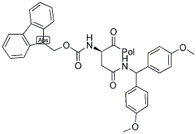 FMOC-D-ASN(MBH)-WANG RESIN Struktur