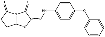 2-[(4-PHENOXYANILINO)METHYLENE]DIHYDROPYRROLO[2,1-B][1,3]THIAZOLE-3,5(2H,6H)-DIONE Struktur