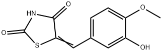 5-[(E)-(3-HYDROXY-4-METHOXYPHENYL)METHYLIDENE]-1,3-THIAZOLANE-2,4-DIONE Struktur