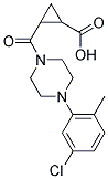 2-((4-(5-CHLORO-2-METHYLPHENYL)PIPERAZINYL)CARBONYL)CYCLOPROPANECARBOXYLIC ACID Struktur