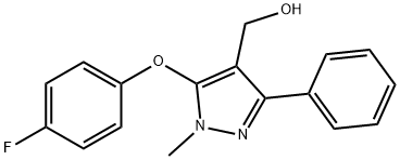 [5-(4-FLUOROPHENOXY)-1-METHYL-3-PHENYL-1H-PYRAZOL-4-YL]METHANOL Struktur