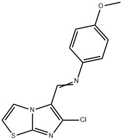 N-[(6-CHLOROIMIDAZO[2,1-B][1,3]THIAZOL-5-YL)METHYLENE]-4-METHOXYANILINE Struktur