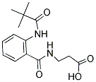 3-({2-[(2,2-DIMETHYLPROPANOYL)AMINO]BENZOYL}AMINO)PROPANOIC ACID Struktur