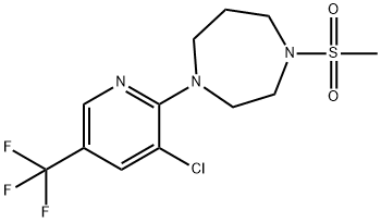 4-(3-CHLORO-5-(TRIFLUOROMETHYL)(2-PYRIDYL))-1-(METHYLSULFONYL)-1,4-DIAZAPERHYDROEPINE Struktur