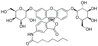 5-OCTANOYLAMINOFLUORESCEIN DI-BETA-D-GALACTOPYRANOSIDE Struktur