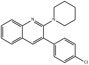 3-(4-CHLOROPHENYL)-2-PIPERIDINOQUINOLINE Struktur