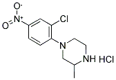 1-(2-CHLORO-4-NITROPHENYL)-3-METHYLPIPERAZINE HYDROCHLORIDE Struktur