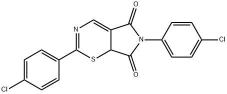 2,6-BIS(4-CHLOROPHENYL)PYRROLO[3,4-E][1,3]THIAZINE-5,7(6H,7AH)-DIONE Struktur