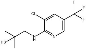 1-([3-CHLORO-5-(TRIFLUOROMETHYL)-2-PYRIDINYL]AMINO)-2-METHYL-2-PROPANETHIOL Struktur