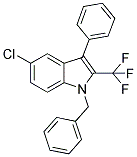 1-BENZYL-5-CHLORO-3-PHENYL-2-(TRIFLUOROMETHYL)-1H-INDOLE Struktur