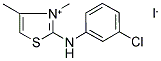 2-(3-CHLOROANILINO)-3,4-DIMETHYL-1,3-THIAZOL-3-IUM IODIDE Struktur