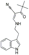 2-(2,2-DIMETHYLPROPANOYL)-3-[(2-INDOL-3-YLETHYL)AMINO]PROP-2-ENENITRILE Struktur