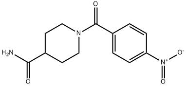 1-(4-NITROBENZOYL)-4-PIPERIDINECARBOXAMIDE Struktur