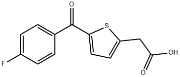 2-[5-(4-FLUOROBENZOYL)-2-THIENYL]ACETIC ACID Struktur