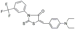 (5E)-5-[4-(DIETHYLAMINO)BENZYLIDENE]-2-THIOXO-3-[3-(TRIFLUOROMETHYL)PHENYL]-1,3-THIAZOLIDIN-4-ONE Struktur