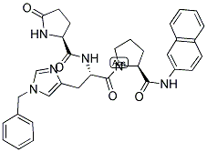 PYROGLU-U-N-IM-BENZYL-HIS-PRO-BETA-NAPHTHYLAMIDE Struktur