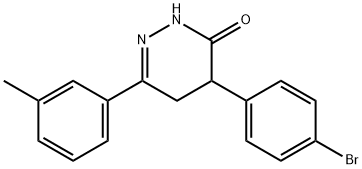 4-(4-BROMOPHENYL)-6-(3-METHYLPHENYL)-4,5-DIHYDRO-3(2H)-PYRIDAZINONE Struktur