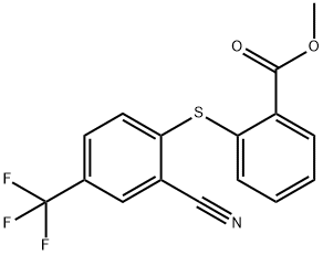 METHYL 2-([2-CYANO-4-(TRIFLUOROMETHYL)PHENYL]SULFANYL)BENZENECARBOXYLATE Struktur