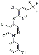 4-CHLORO-2-(3-CHLOROPHENYL)-5-([3-CHLORO-5-(TRIFLUOROMETHYL)-2-PYRIDINYL]SULFANYL)-3(2H)-PYRIDAZINONE Struktur