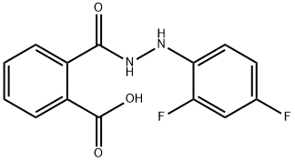 2-([2-(2,4-DIFLUOROPHENYL)HYDRAZINO]CARBONYL)BENZENECARBOXYLIC ACID Struktur