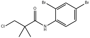 3-CHLORO-N-(2,4-DIBROMOPHENYL)-2,2-DIMETHYLPROPANAMIDE Struktur