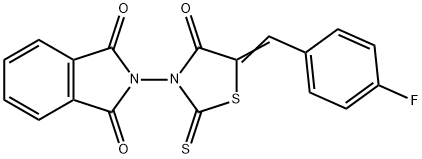 2-(5-[(4-FLUOROPHENYL)METHYLENE]-4-OXO-2-THIOXO-1,3-THIAZOLAN-3-YL)-1H-ISOINDOLE-1,3(2H)-DIONE Struktur