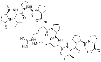 PYROGLU-LEU-PRO-PRO-ARG-PRO-LYS-ILE-PRO-PRO Struktur