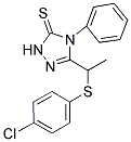 3-((4-CHLOROPHENYLTHIO)ETHYL)-4-PHENYL-1,2,4-TRIAZOLINE-5-THIONE Struktur