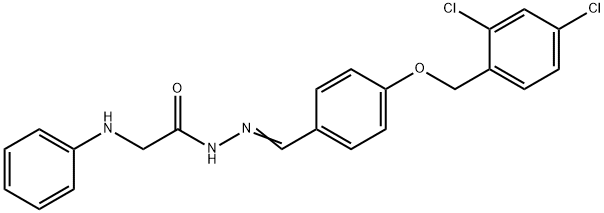 2-ANILINO-N'-((4-[(2,4-DICHLOROBENZYL)OXY]PHENYL)METHYLENE)ACETOHYDRAZIDE Struktur