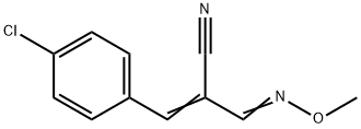 3-(4-CHLOROPHENYL)-2-[(METHOXYIMINO)METHYL]ACRYLONITRILE Struktur