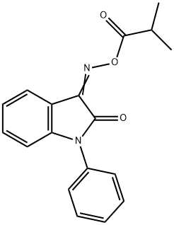 3-[(ISOBUTYRYLOXY)IMINO]-1-PHENYL-1,3-DIHYDRO-2H-INDOL-2-ONE Struktur