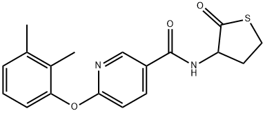 6-(2,3-DIMETHYLPHENOXY)-N-(2-OXOTETRAHYDRO-3-THIOPHENYL)NICOTINAMIDE Struktur