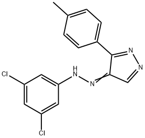 3-(4-METHYLPHENYL)-4H-PYRAZOL-4-ONE N-(3,5-DICHLOROPHENYL)HYDRAZONE Struktur