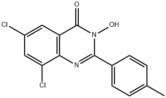 6,8-DICHLORO-3-HYDROXY-2-(4-METHYLPHENYL)-4(3H)-QUINAZOLINONE Struktur