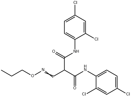 N1,N3-BIS(2,4-DICHLOROPHENYL)-2-[(PROPOXYIMINO)METHYL]MALONAMIDE Struktur