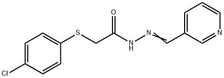 2-[(4-CHLOROPHENYL)SULFANYL]-N'-(3-PYRIDINYLMETHYLENE)ACETOHYDRAZIDE Struktur