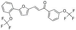 1-[3-(TRIFLUOROMETHOXY)PHENYL]-3-(5-[2-(TRIFLUOROMETHOXY)PHENYL]-2-FURYL)PROP-2-EN-1-ONE Struktur