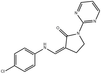 3-[(4-CHLOROANILINO)METHYLENE]-1-(2-PYRIMIDINYL)-2-PYRROLIDINONE Struktur