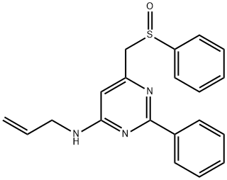 N-ALLYL-2-PHENYL-6-[(PHENYLSULFINYL)METHYL]-4-PYRIMIDINAMINE Struktur