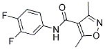 N-(3,4-DIFLUOROPHENYL)-3,5-DIMETHYL-4-ISOXAZOLECARBOXAMIDE Struktur