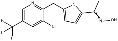 1-(5-([3-CHLORO-5-(TRIFLUOROMETHYL)-2-PYRIDINYL]METHYL)-2-THIENYL)-1-ETHANONE OXIME Struktur