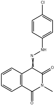 2-METHYL-1,3,4(2H)-ISOQUINOLINETRIONE 4-[N-(4-CHLOROPHENYL)HYDRAZONE] Struktur