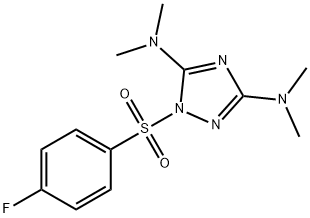 1-[(4-FLUOROPHENYL)SULFONYL]-N3,N3,N5,N5-TETRAMETHYL-1H-1,2,4-TRIAZOLE-3,5-DIAMINE Struktur