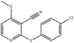 2-[(4-CHLOROPHENYL)SULFANYL]-4-METHOXYNICOTINONITRILE Struktur