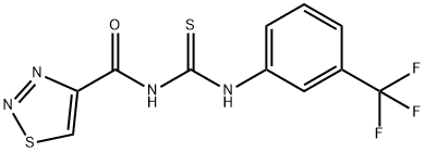 N-(1,2,3-THIADIAZOL-4-YLCARBONYL)-N'-[3-(TRIFLUOROMETHYL)PHENYL]THIOUREA Struktur